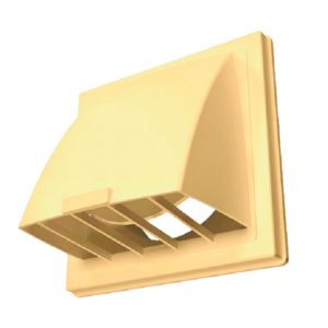 Выход настенный вытяжной с обратным клапаном ERA 150х150 D100 Ivory