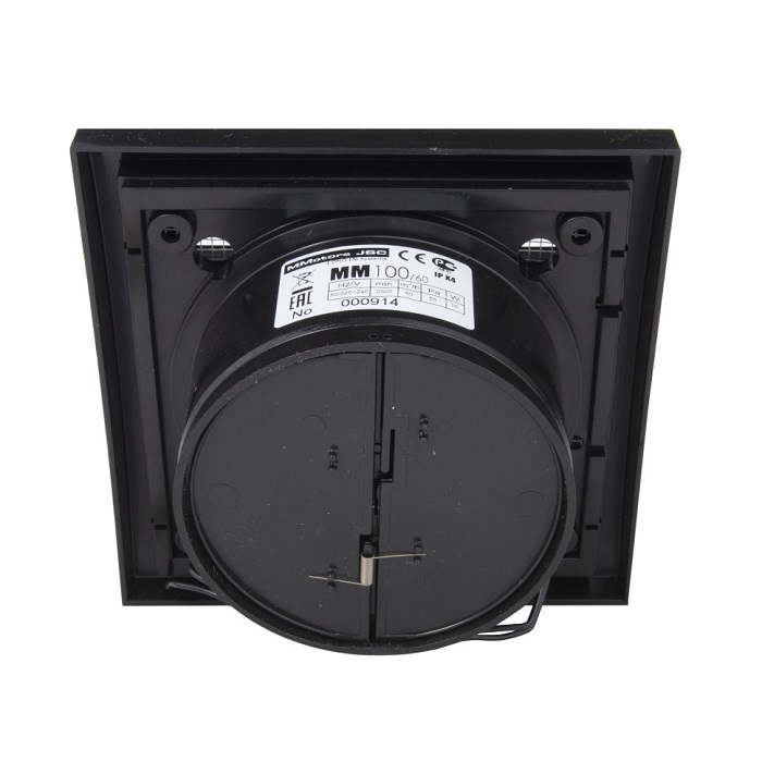 Вытяжной вентилятор сверхтонкий MMotors MM 100 квадратный, черный — изображение 3